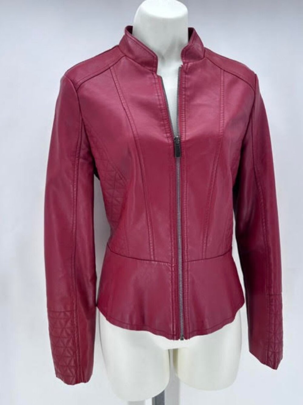 Baccini 1976 size Medium-Petite Red Polyurethane Jacket